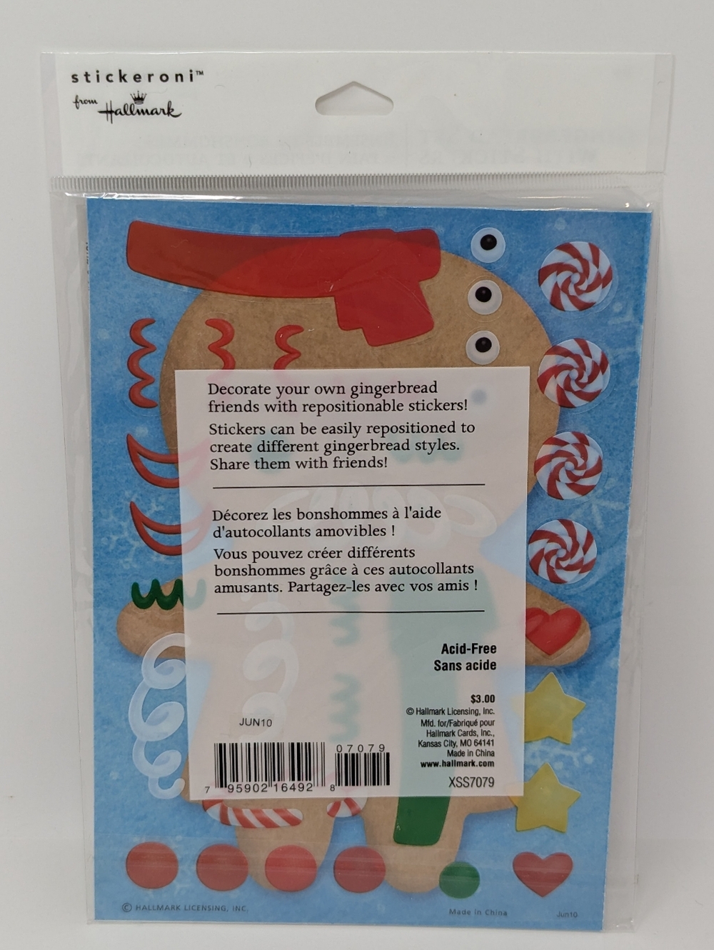 Hallmark Stickeroni Stickers Gingerbread Craft Set - Picture 2 of 3